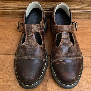 Dr Martens Vintage Brown Leather Mary Jane Shoes